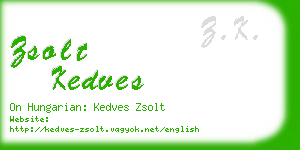 zsolt kedves business card